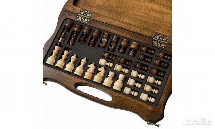 Шахматы резные с Араратом, ручкой и ложементом 40