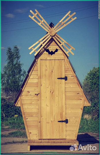 Дачный туалет с декором и установкой цмж 908