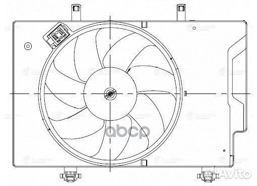 Э/вентилятор охл. Ford EcoSport (13) /Fiesta (M