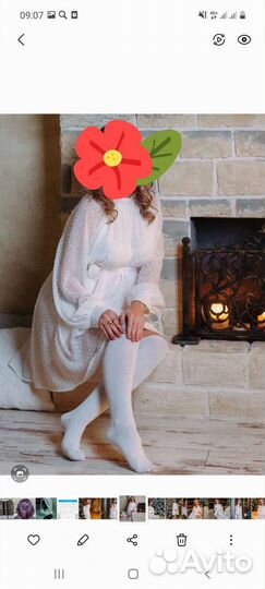 Платье с поясом и гольфы