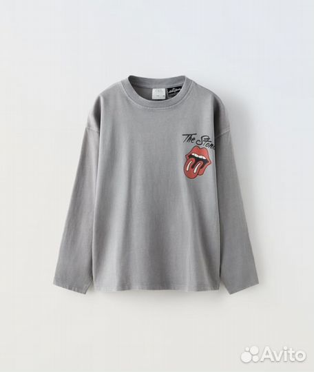 Лонгслив Zara 130 The Rolling stones новый