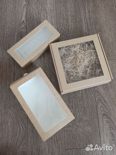 Крафт коробки с окошком