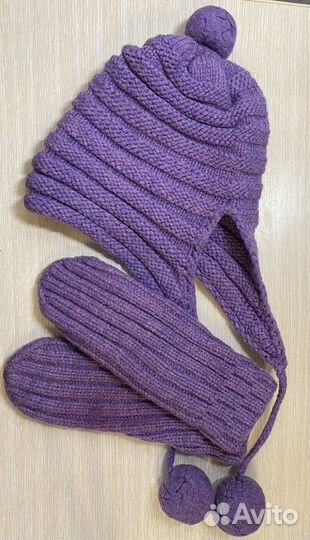 Шапка Японка с варежками