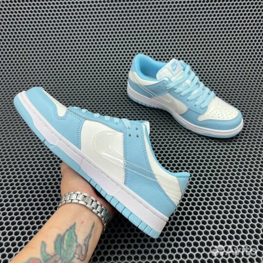 Кроссовки Nike Dunk Low GS TPU Swoosh Blue