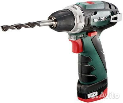 Дрель-шуруповерт metabo PowerMaxx BS, 2Ач, 2 акб