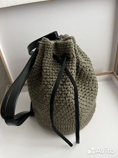 Сумка торба плетеная вязаная ручная работа