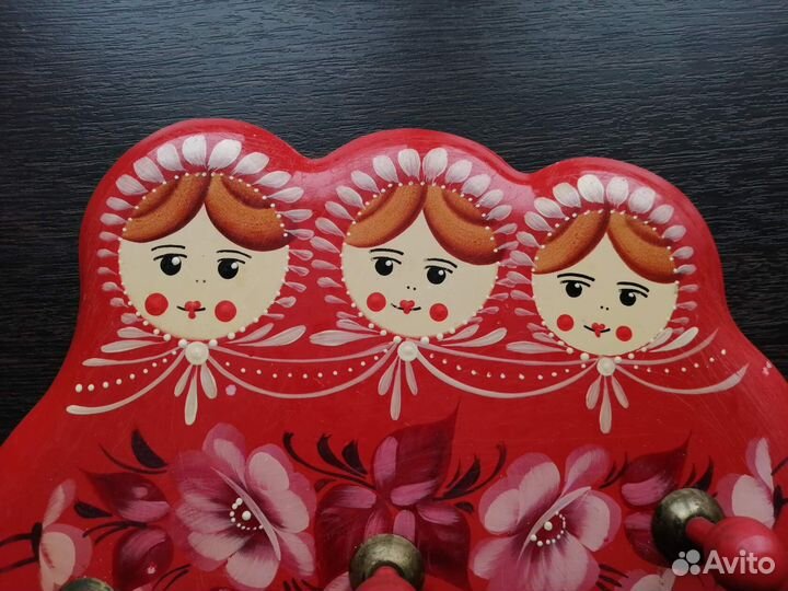 Винтажная Советская вешалка Матрешки СССР декор