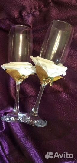 Свадебные фужеры новые