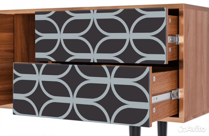 Тв-тумба T1 - Орех - Braided Blue