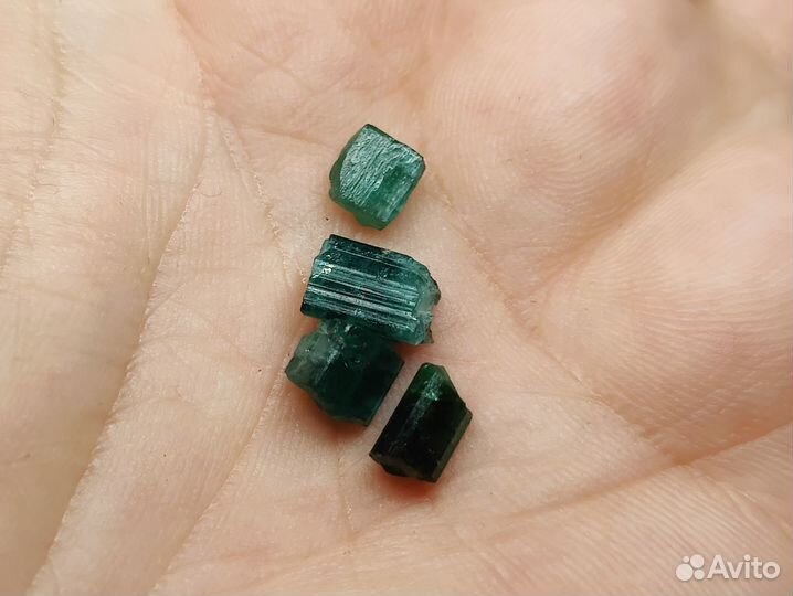 Турмалины. Природные кристаллы. Афганистан