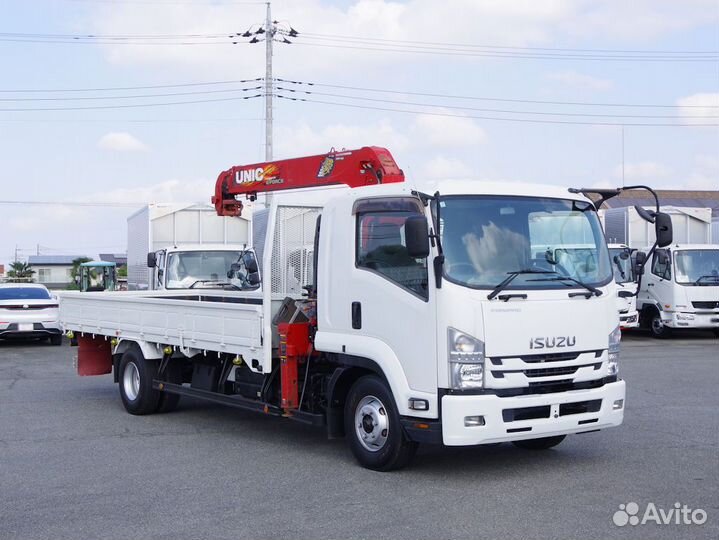 Бортовой грузовик Isuzu Forward (F-Series) с КМУ UNIC, 2013