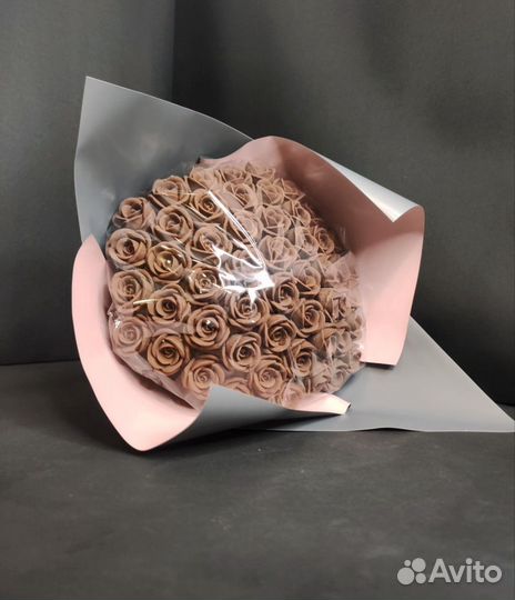 Розы из Молочного Шоколада - 51 шт в Букете