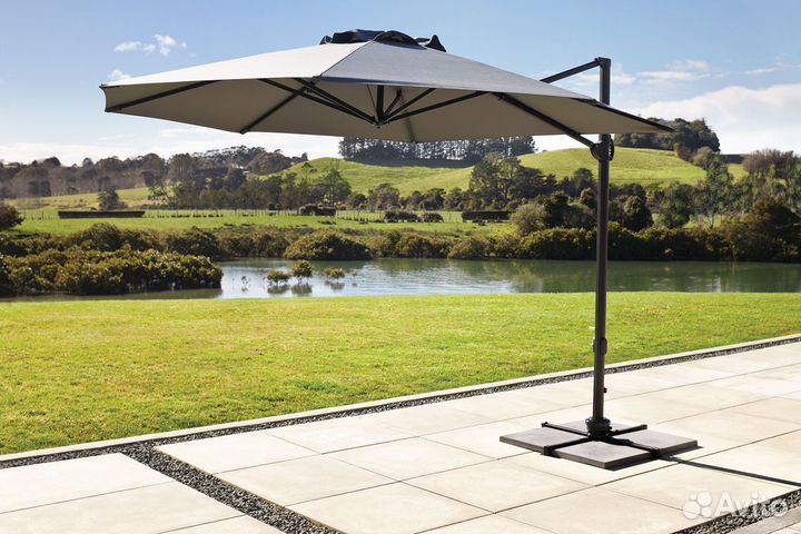 Зонт садовый для дачи на боковой опоре