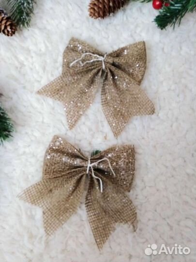 Новогодние украшения Бант декоративный