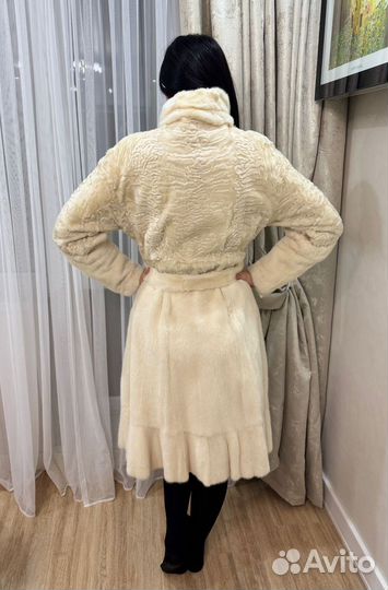 Шуба норковая белая размер 46 рост 176