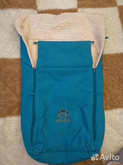 Зимний конверт в коляску на овчине