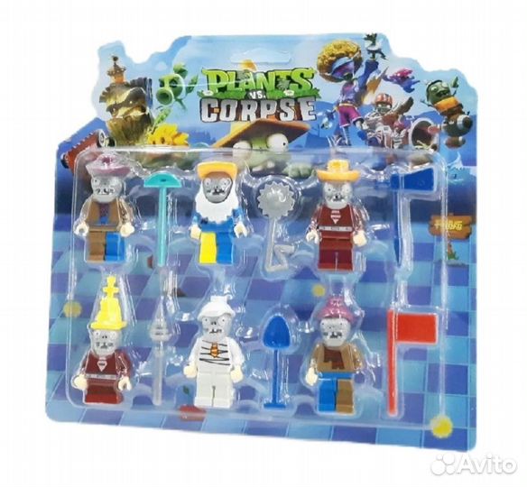 Фигурки лего Зомби против растений