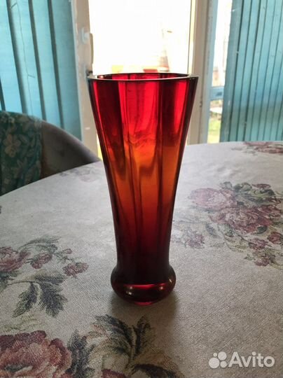 Ваза цветное стекло СССР