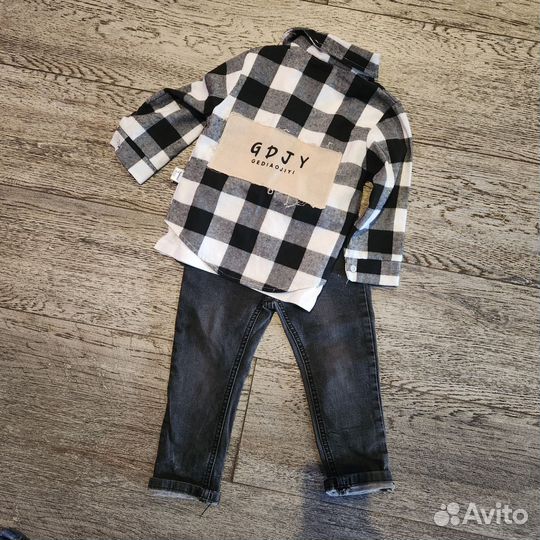 Джинсы zara рубашка футболка hilfiger