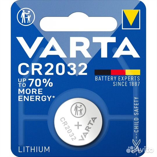 Батарейка varta electronics CR2032 BL1 - (блистер