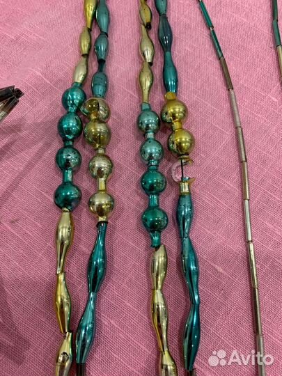 Елочные игрушки СССР бусы