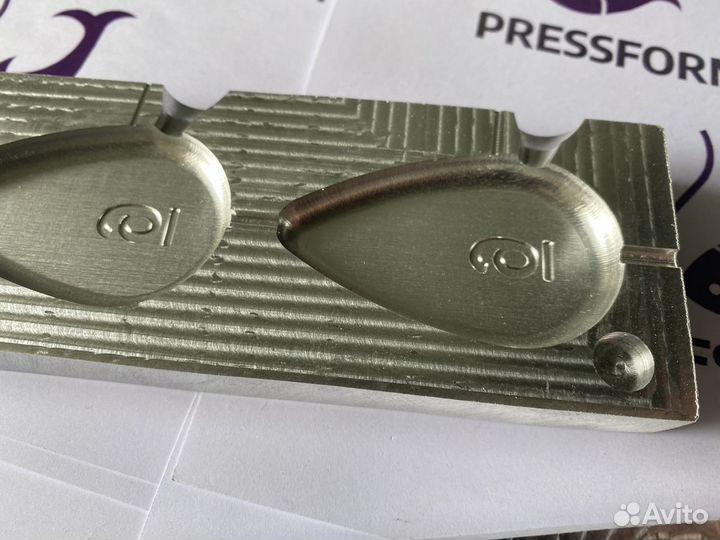 Форма чпу для литья грузил (Ложка скольз.)