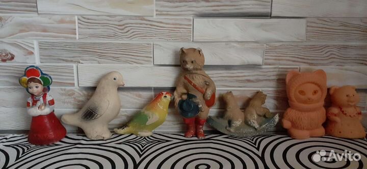 Большой лот из 9 резиновых игрушек СССР