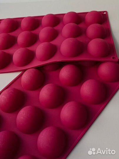 Форма силиконовая полусфера 4.3 см 2 штуки