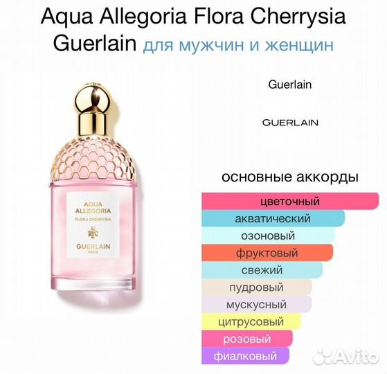 Духи мужские Aqua Allegoria Flora Cherrysia Guerlain