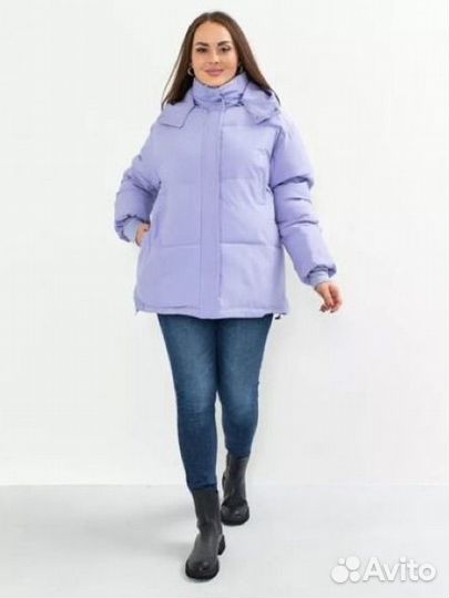 Куртка с капюшоном зимняя оверсайз 44,46 новая