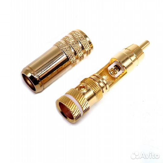 Коннектор RCA медь золото