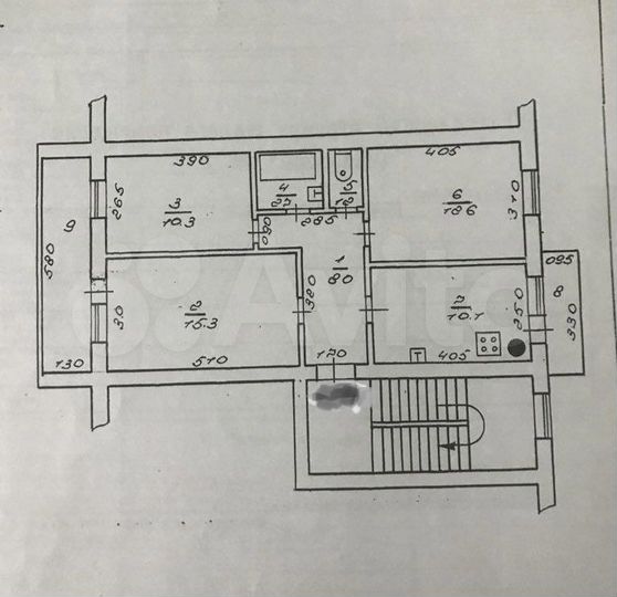 3-к. квартира, 70 м², 5/5 эт.