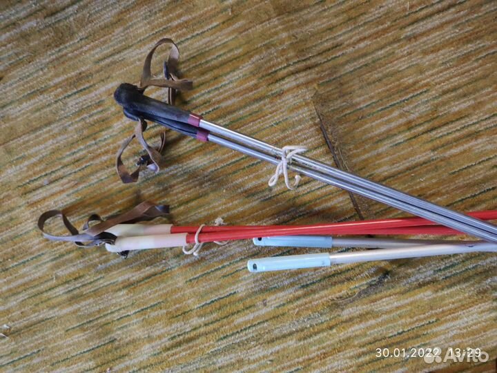 Лыжи классические, палки