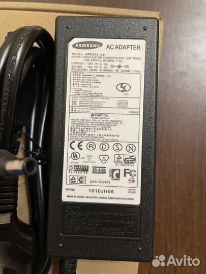 Зарядное устройство для ноутбука Samsung 60W