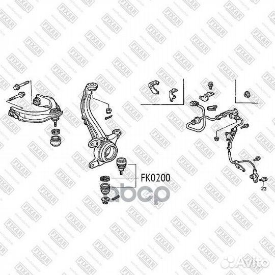 Опора шаровая honda accord 98- FK0200 fixar