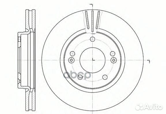 Диск торм. передн. вент. Santa Fe 666710 Road h