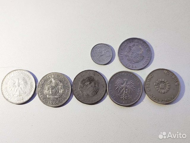 Монеты разные международные иностранные