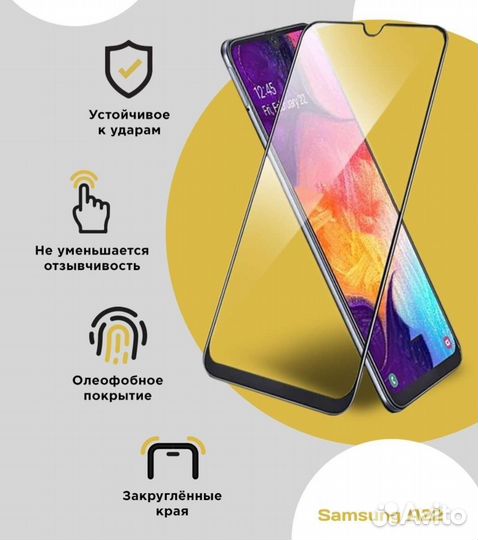 Защитные стекла на Samsung A22