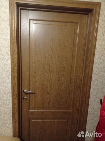 Двери межкомнатные с коробкой темный цвет