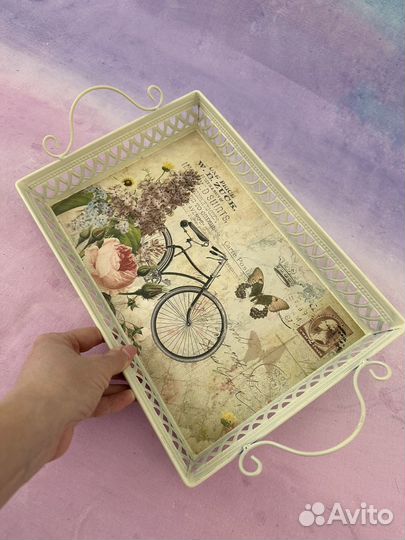 Поднос винтажный металлический