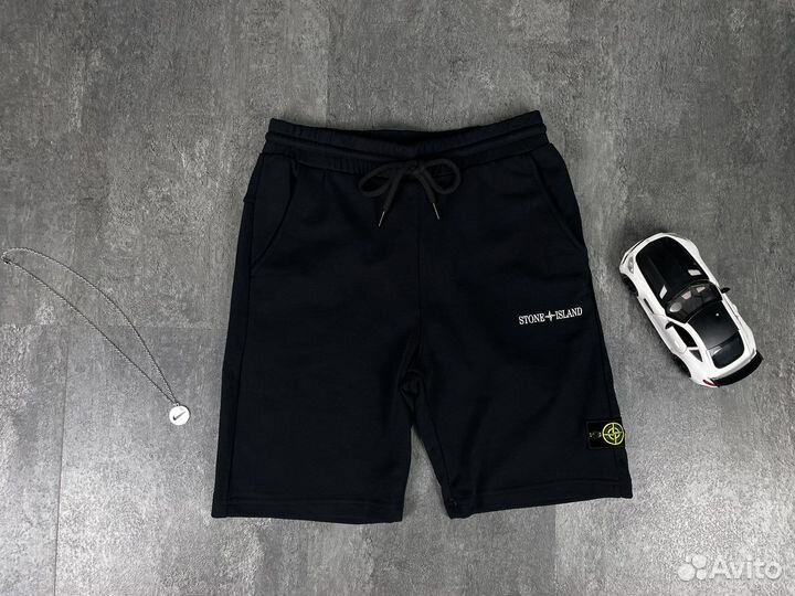 Мужские шорты Stone Island черные