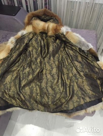 Шуба из натурального меха лисы