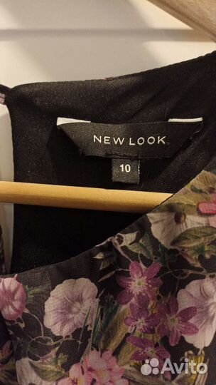 Платье new look чёрное в цветы 44-46