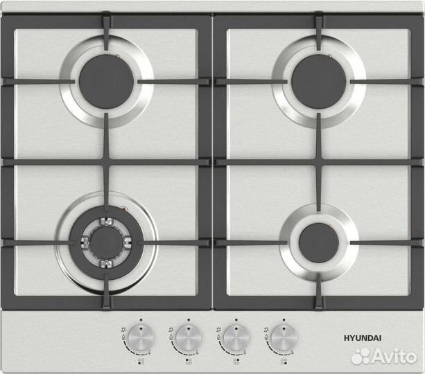 Газовая варочная панель Hyundai HHG 6434 IX