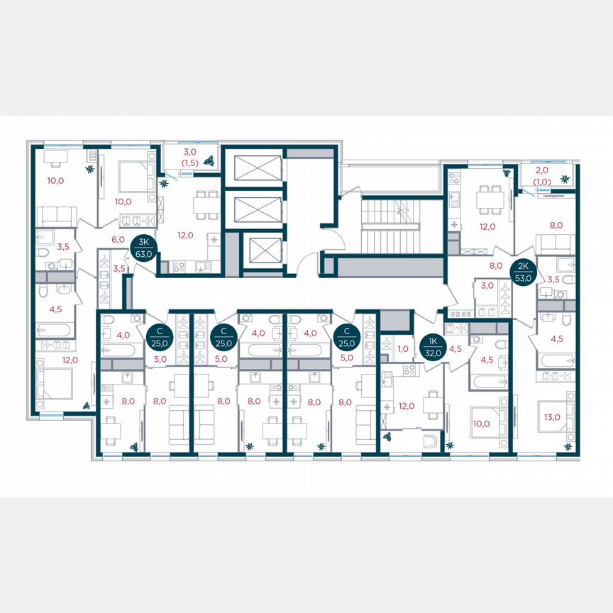 1-к. квартира, 25 м², 16/26 эт.