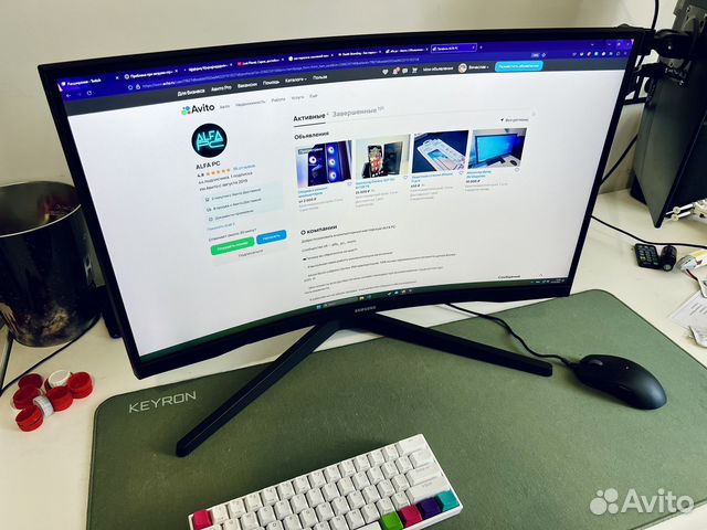 Монитор Samsung Odyssey G5 2k 144hz купить в Сочи | Электроника | Авито