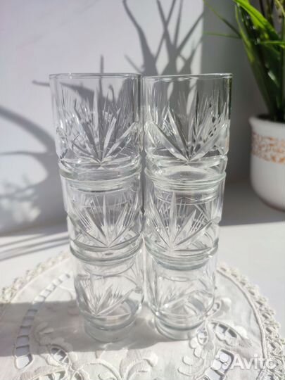Хрустальные рюмки ссср(на посошок) -6 шт