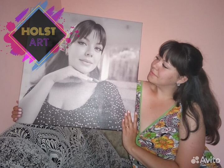 Портрет по фото на холсте