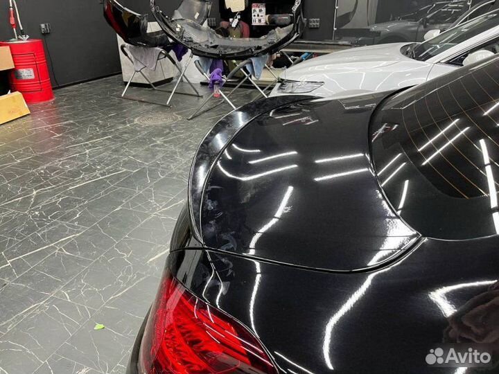 Спойлер черный глянец Mercedes C-class W205