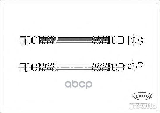 Шланг тормозной VW: touareg 2.5 R5 TDI 02-10